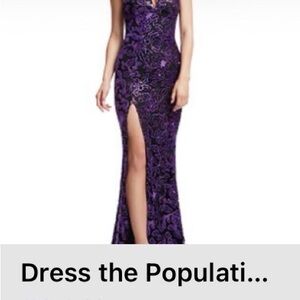Dress the Population Purple Maxi Dress